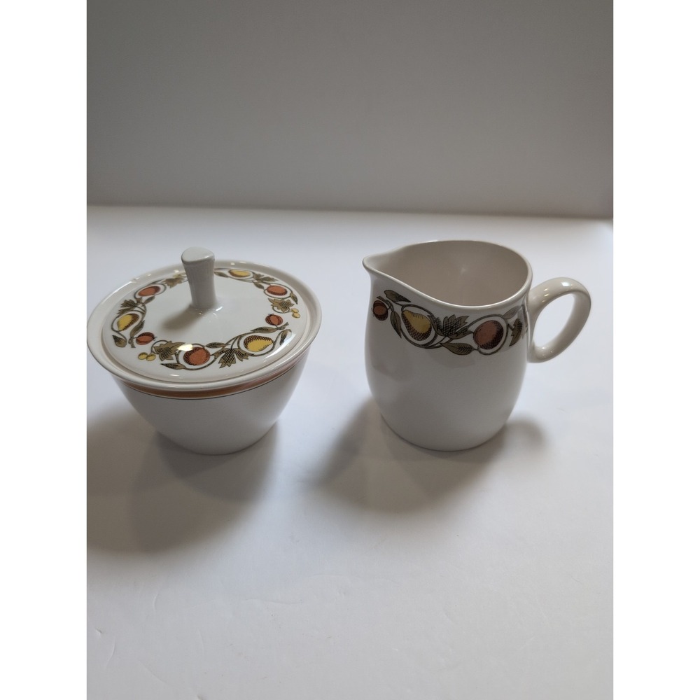 Franciscan Pickwick White Stone Ware Cream & Sugar Set